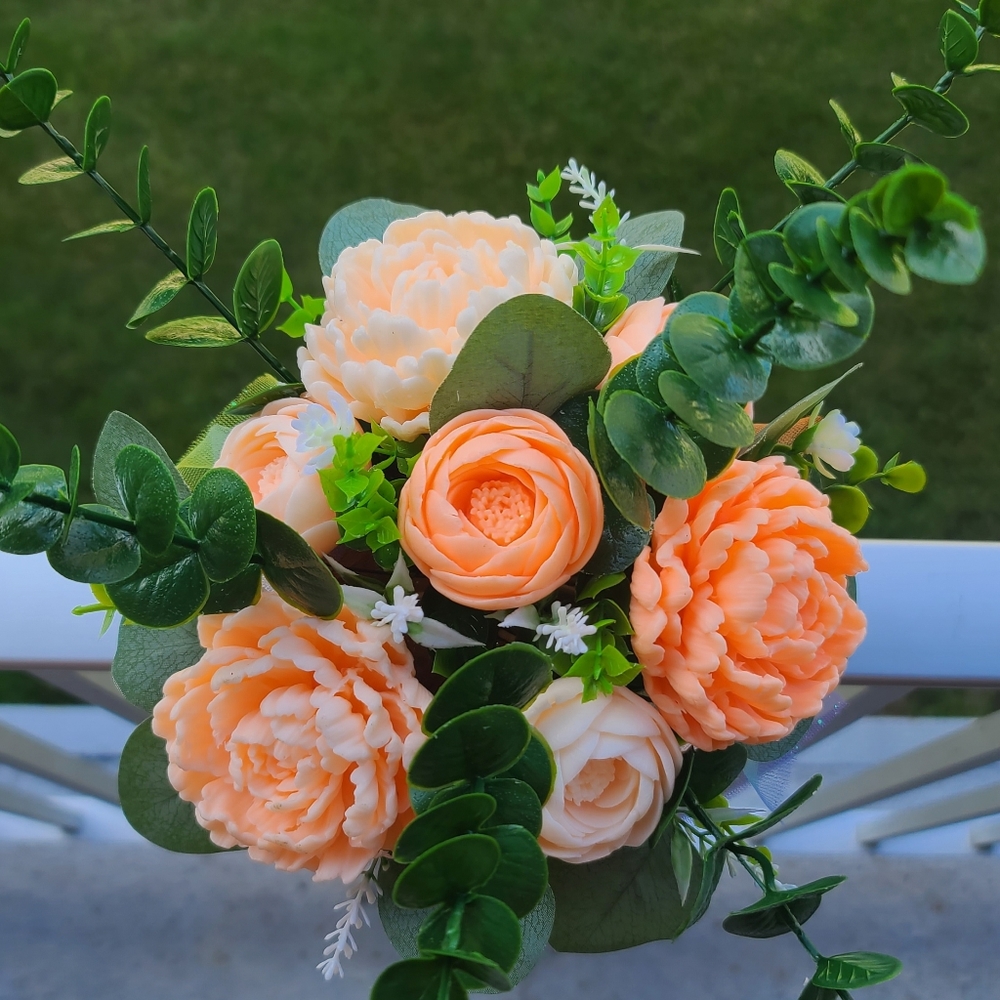 Handmade soap flower arrangements